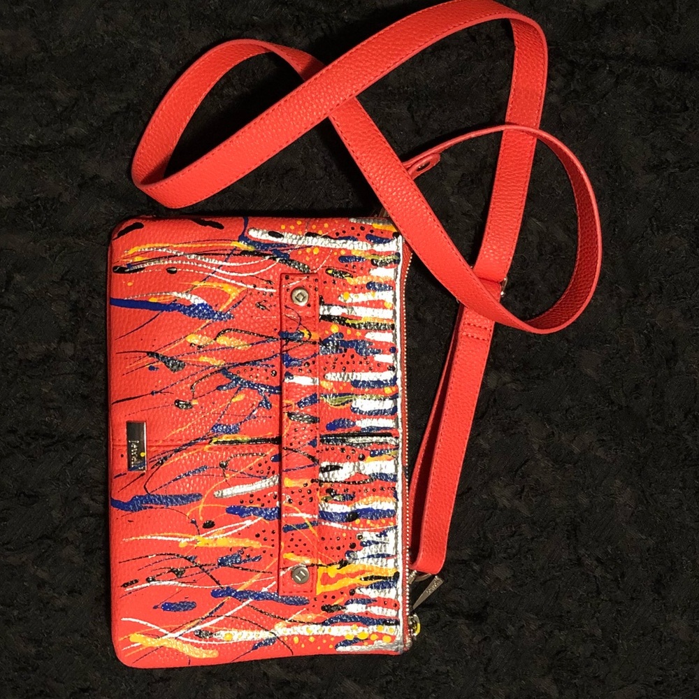 Coral Crossbody Purse - Hand Painted - Brand New